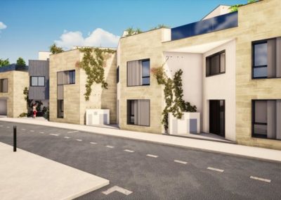 Plan 3D extérieur Villa Etchenique à Bordeaux Caudéran